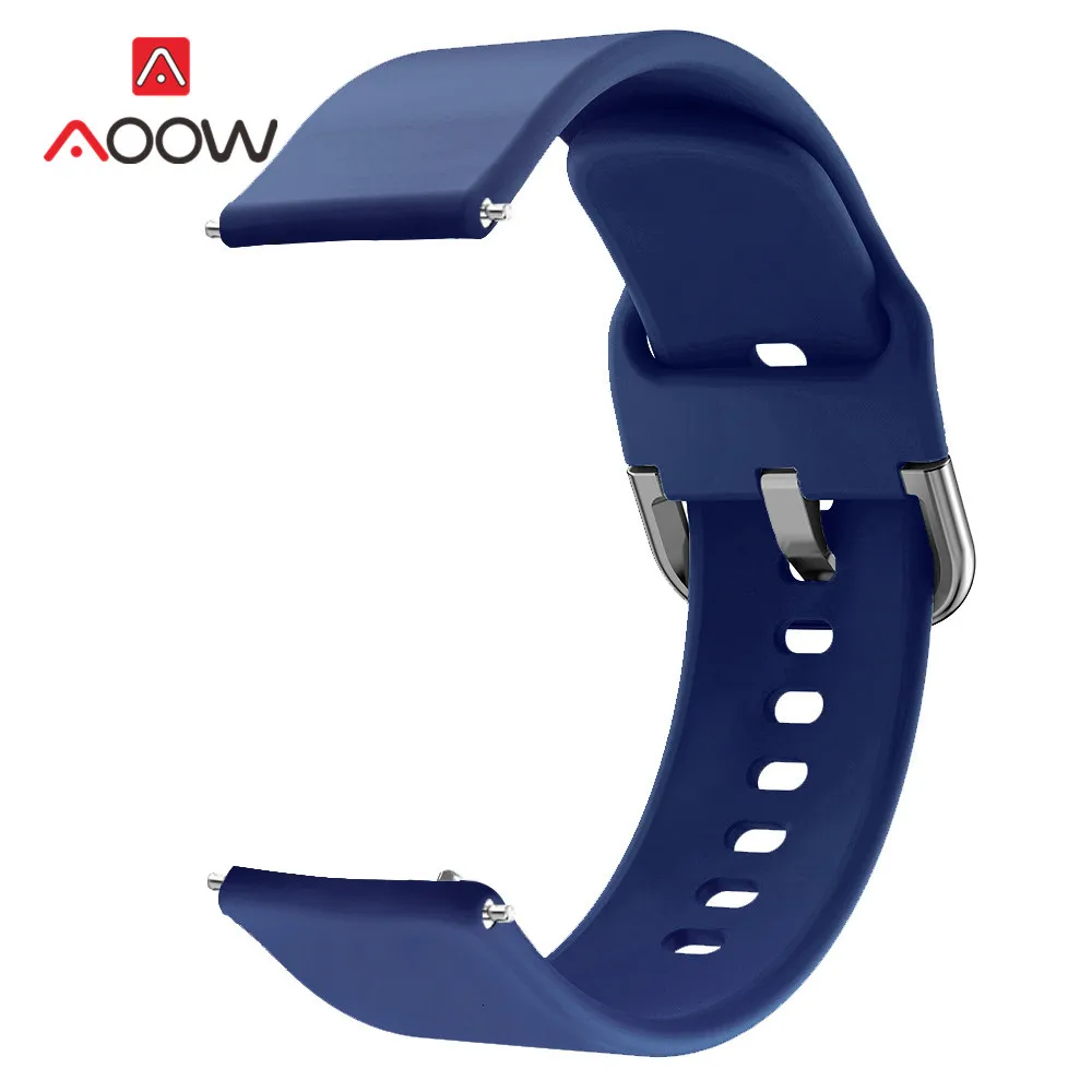Силиконовый спортивный ремешок для часов 20 мм для samsung Galaxy Watch Active 42 мм Huami Amazfit bip Garmin huawei gear S2
