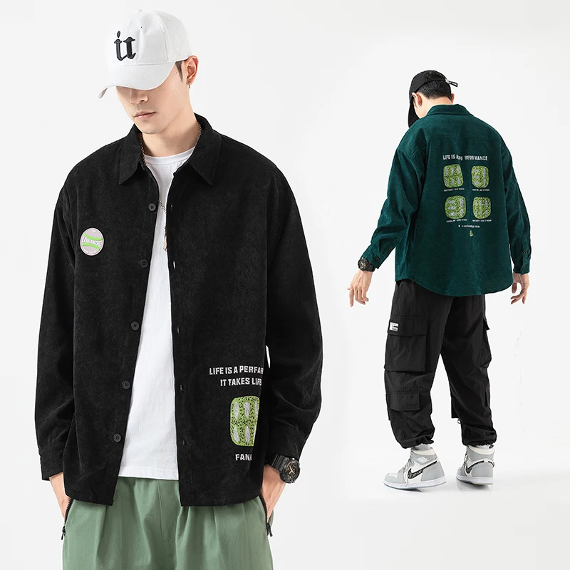 Рубашка в стиле хип-хоп Новинка осени 2020 Мужская Уличная крутая рубашка японском