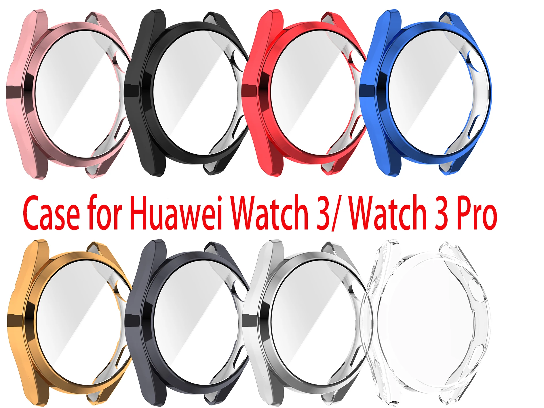

Clear TPU Protector Bumper Watch Frame Case Cover For Huawei Watch 3 / Watch 3 Pro Smart watch accessories Shell Protector