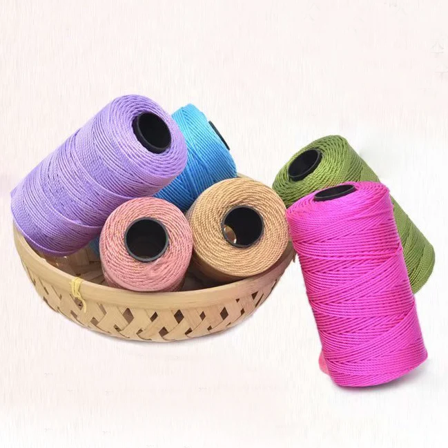 100 г многоцветная прочная плетеная нить шелковый атлас нейлоновый шнур веревка