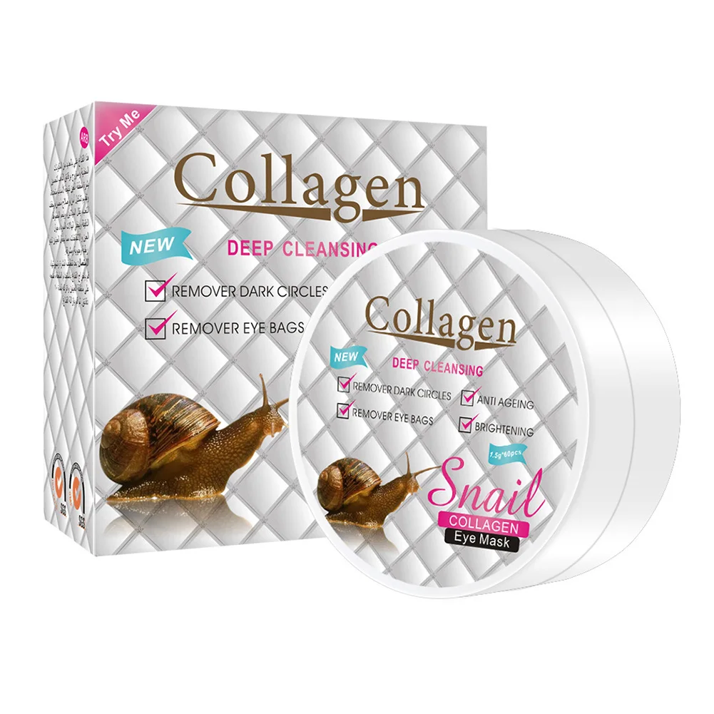 

Snail Collagen Eye Mask Remove Dark Circles Eye Bags Anti-Wrinkles Eye Patches Anti-Aging Moisturizing Eye Care