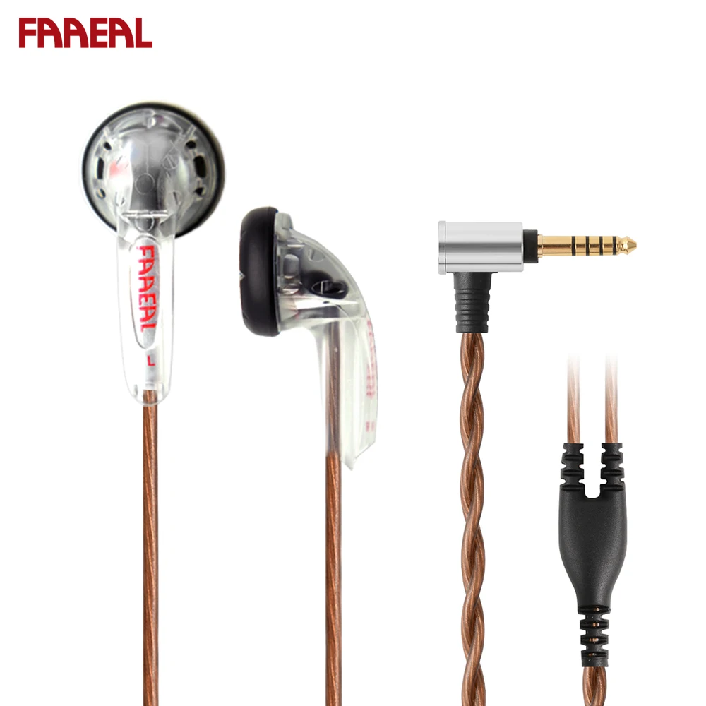 

FAAEAL Snow Lotus Balanced Earbuds 3.5mm 4.4mm 2.5mm TRRS Earphone Heavy Bass Music Headphone For Phone MP4 MP3 Player Amplifier
