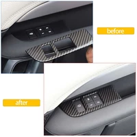 for 2021 2022 land rover discovery 5 abs carbon fiber car child safety lock frame cover decoration sticker interior accessories