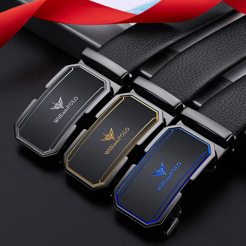 Top grade leather trend men's belt business automatic buckle leisure belt big brand gift formal belt