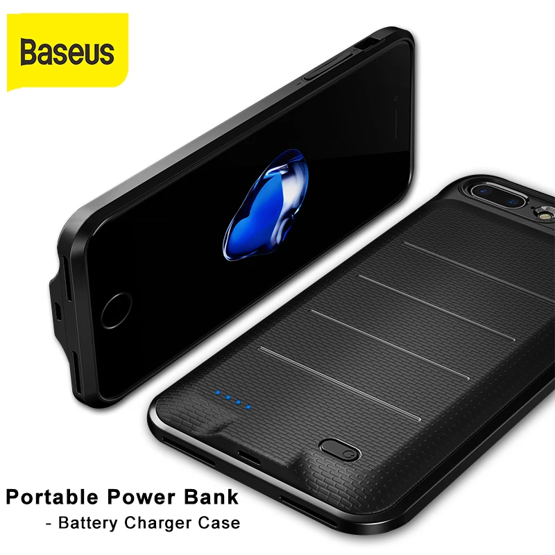 Baseus Портативный Power Bank Телефон чехол Зарядное устройство Защитный на айфон 6 6s 7