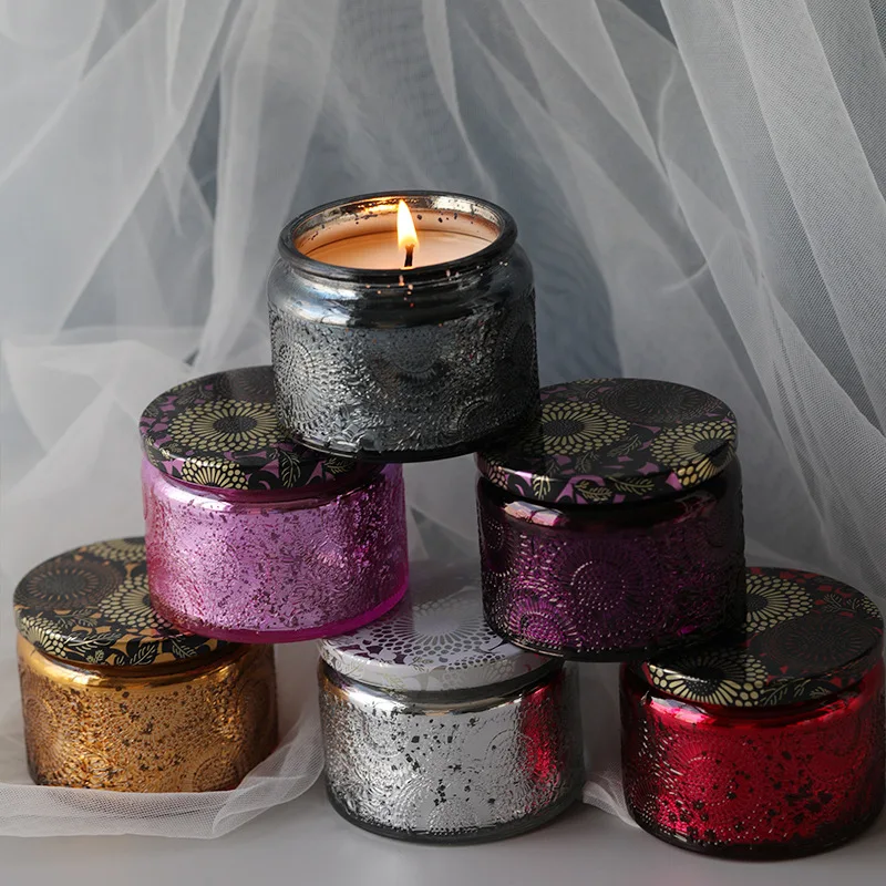 2 шт. монеты рельефная восковая свеча пустая стеклянная банка ароматические