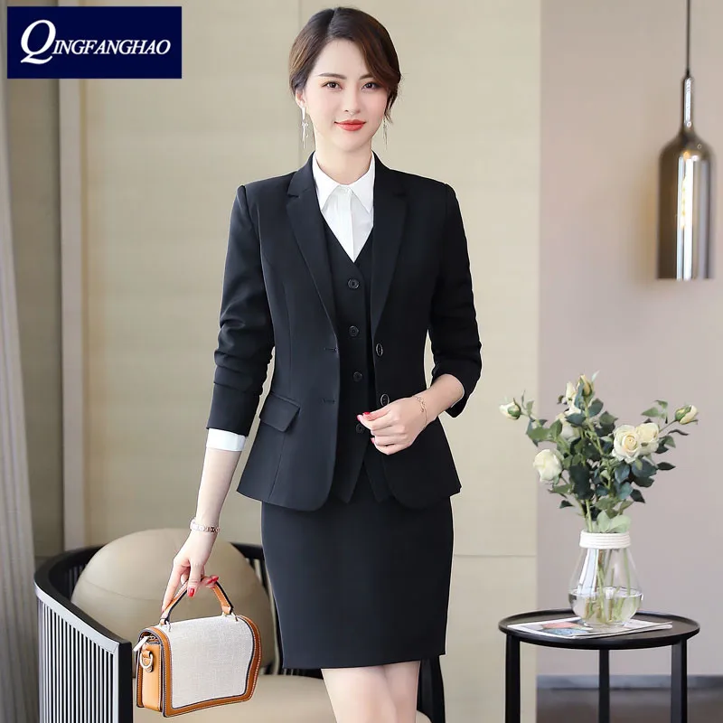 Женский деловой Блейзер высокого качества, Женская рабочая одежда размера плюс, Женская офисная одежда от AliExpress RU&CIS NEW