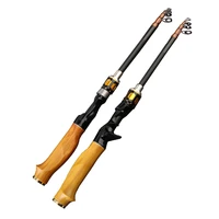 high quality carbon spinning casting rod travel lure trout telescopic fishing rod lure weight 5 20g carp wooden handle pole