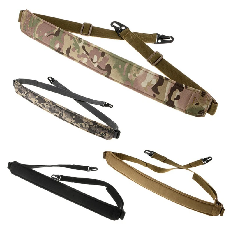 

Rifle Airsoft Gun Sling Belt Military Tactical 2 Points Nylon Tactical Strap Heavy Duty Adjustable Outdoor Strap Gun Accessories