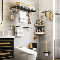 set for bathroom holder towel toilet brush punch free luxury toilet paper shelves shower curtain shower accessories shelf