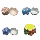 100 шт. лепесток цветок Свадебный кекс лайнеры черныйсинийзеленыйрозовыйкрасныйфиолетовый дамасский Маффин форма для выпечки кекса на день рождения