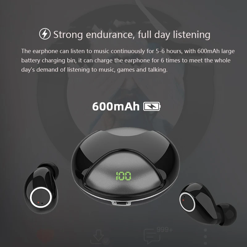 Uiisii tws11 Беспроводная bluetooth-гарнитура mini touch ipx6 водонепроницаемая, Высококачественная портативная гарнитура с зарядным устройством с микрофоном