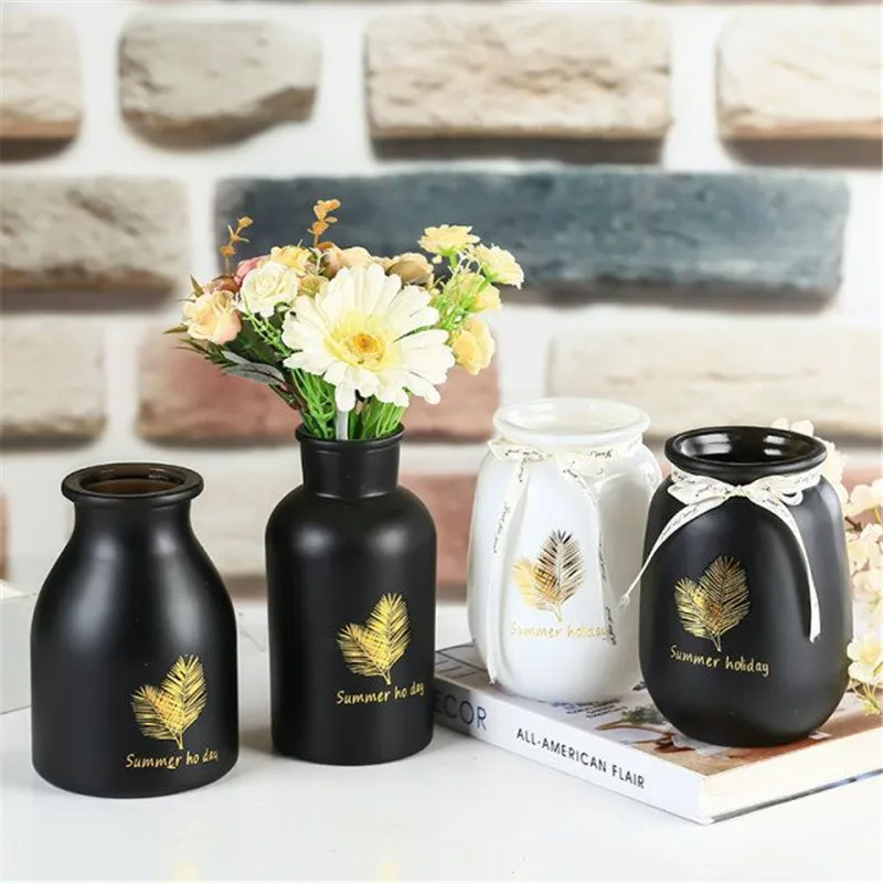 

Креативное украшение для дома ветер искусственная ваза декоративная простая стильная домашняя Цветочная композиция стеклянная бутылка ме...