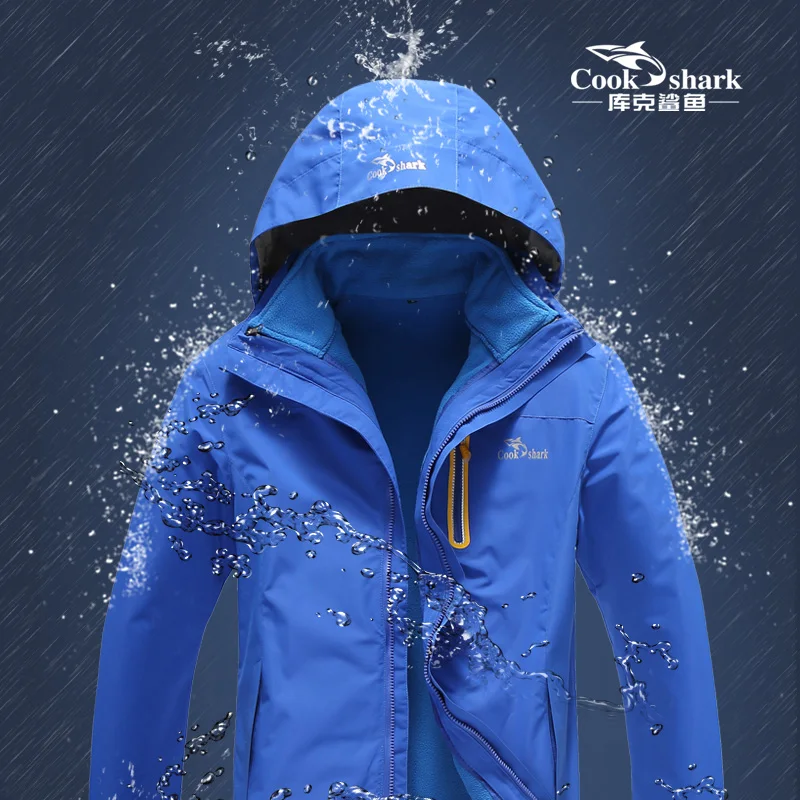 Cook Shark 2020 outdoor jacket men's velvet padded windbreaker men's fashion jacket autumn and winter clothing