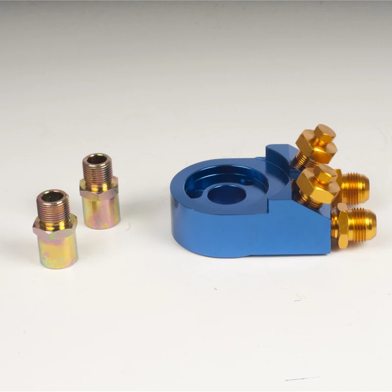 Универсальный Масляный фильтр с высоким потоком кулер сэндвич пластина резьбой