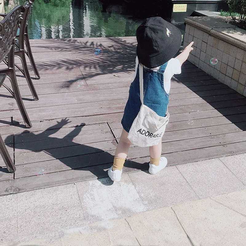 Джинсовая юбка на лямках для девочек демисезонная короткая джинсовая без