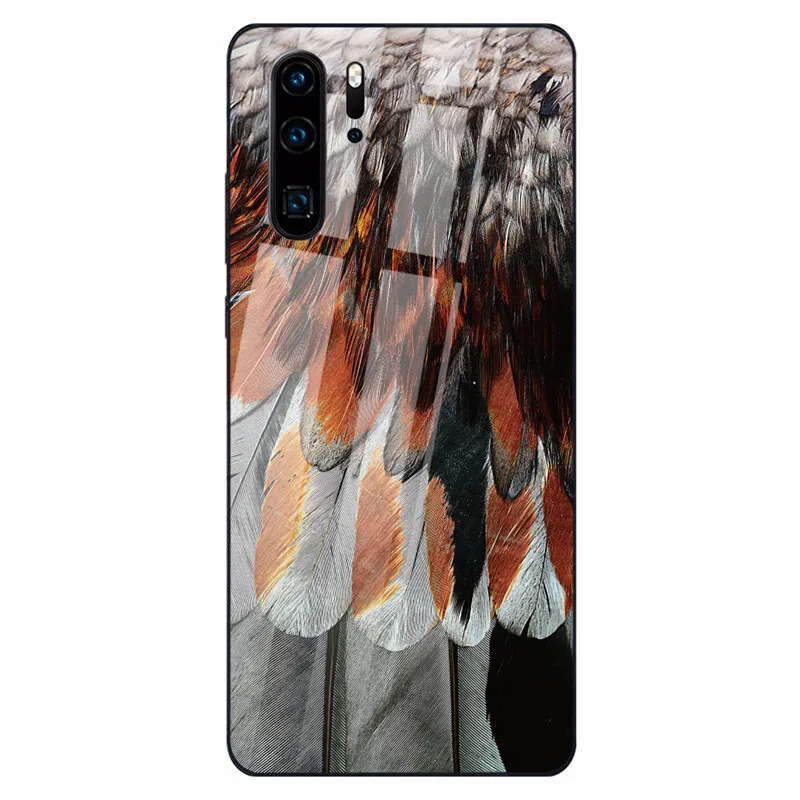 09 Чехол из закаленного стекла для huawei P30 P20 Lite mate 20 Lite перо черный чехол s для huawei Honor 9 10 Lite 8X MAX P Smart Z Nova 3 - Цвет: 09