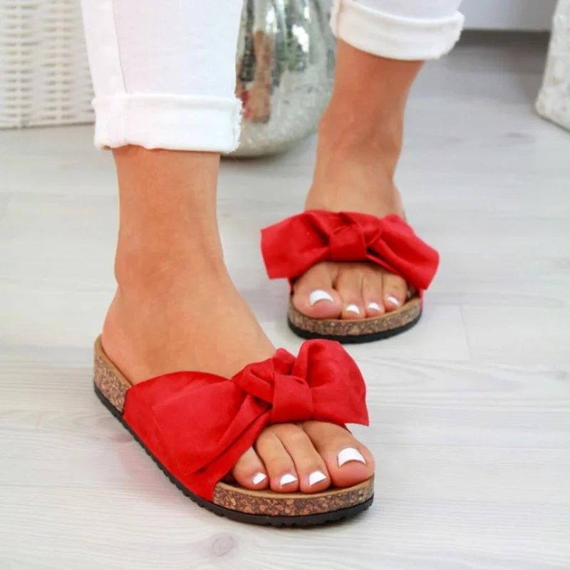 

2021 New women's sandals thick sole retro shoes women fashion women's shoes summer bow sandals shoes women flip-flops sandals