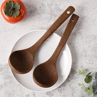 wooden spatula wooden turner acacia wood long handle flat frying spatula handmade for kitchen cookware frying spatula