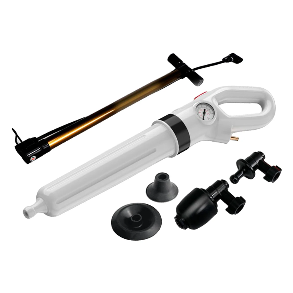 Toilette Hohe Luftdruck Inflator Plunger Pumpe Kits Werkzeug Pneumatische Bagger mit 4 Köpfe Abnehmbare Wc Luftdruck Kolben