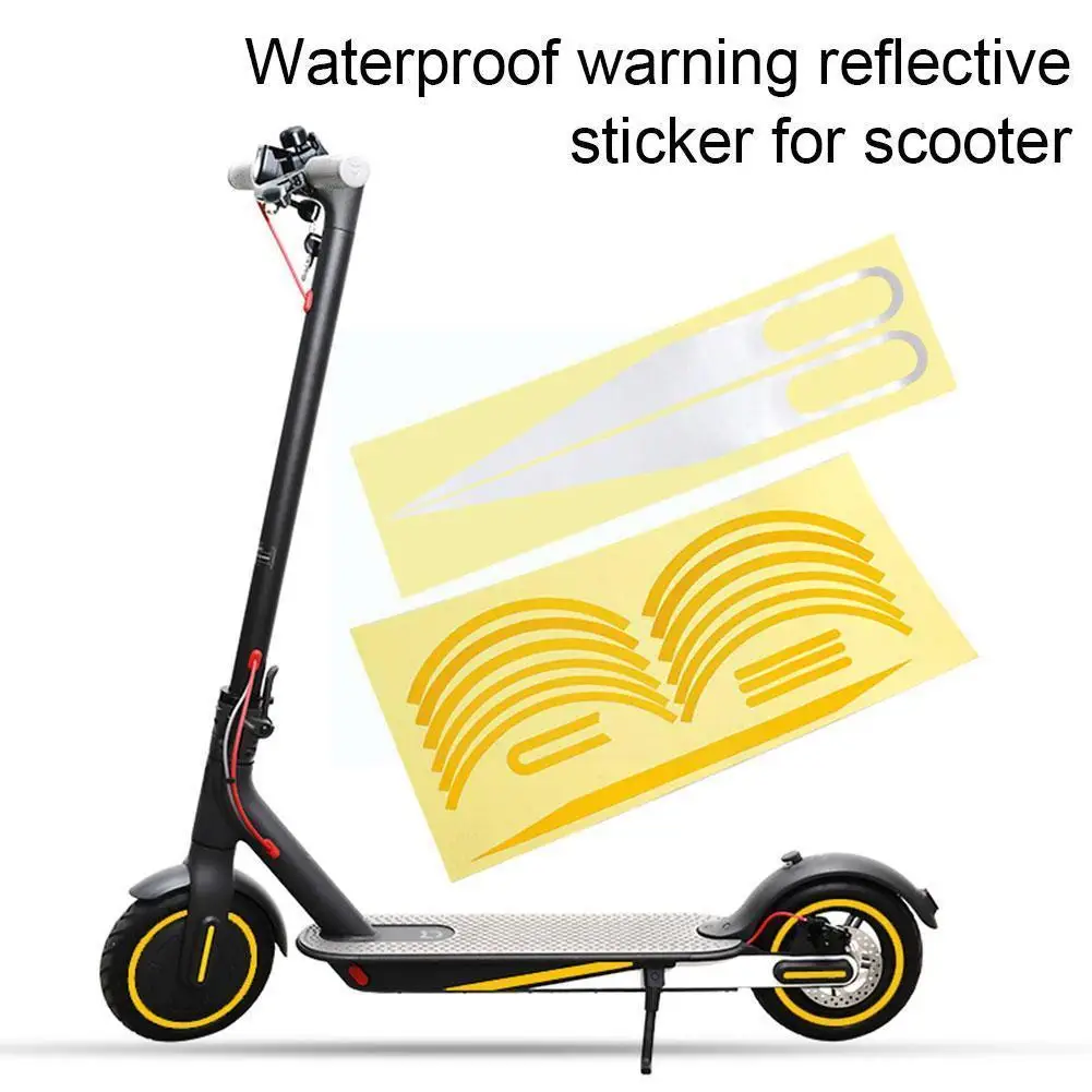 

Simple Pure Color Electric Scooter Contour Decorative Sticker For Mijia M365 Scooter Reflective Sticker C8p6