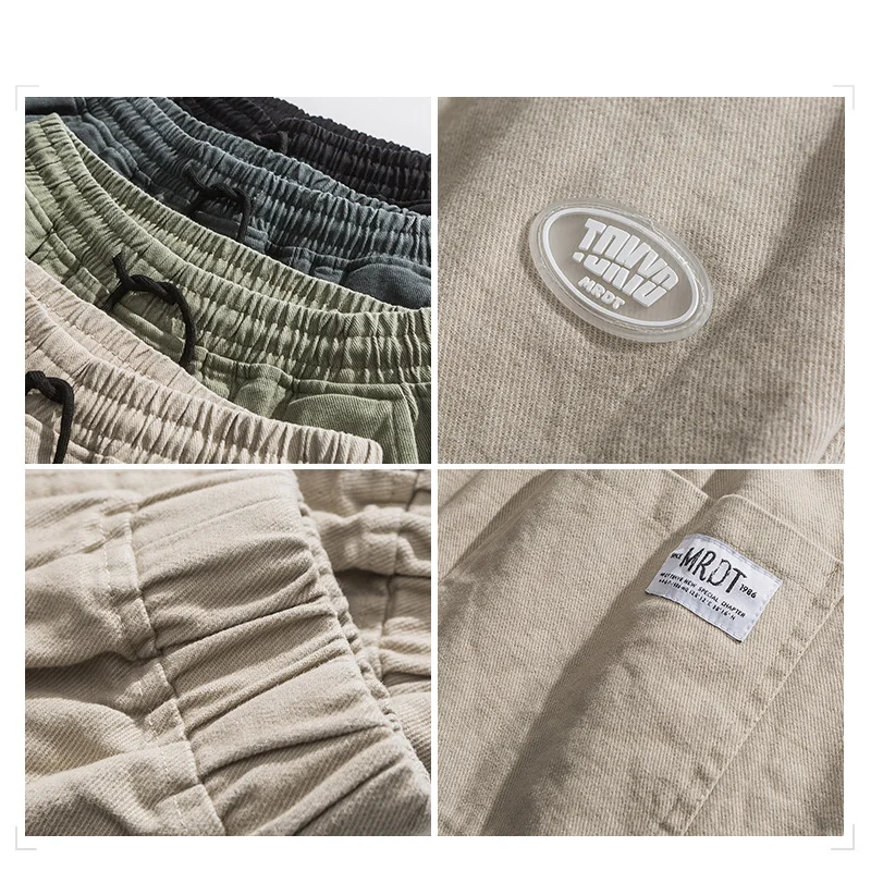 Брюки-карго мужские тонкие повседневные Джоггеры в японском стиле уличная
