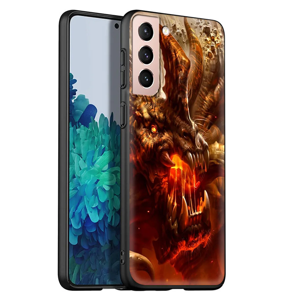 

Dragon Luxury Phone Case for Samsung Galaxy S20 FE S21 S20 Ultra S10 Lite S10E S9 S8 Plus 5G Soft Coque Shell
