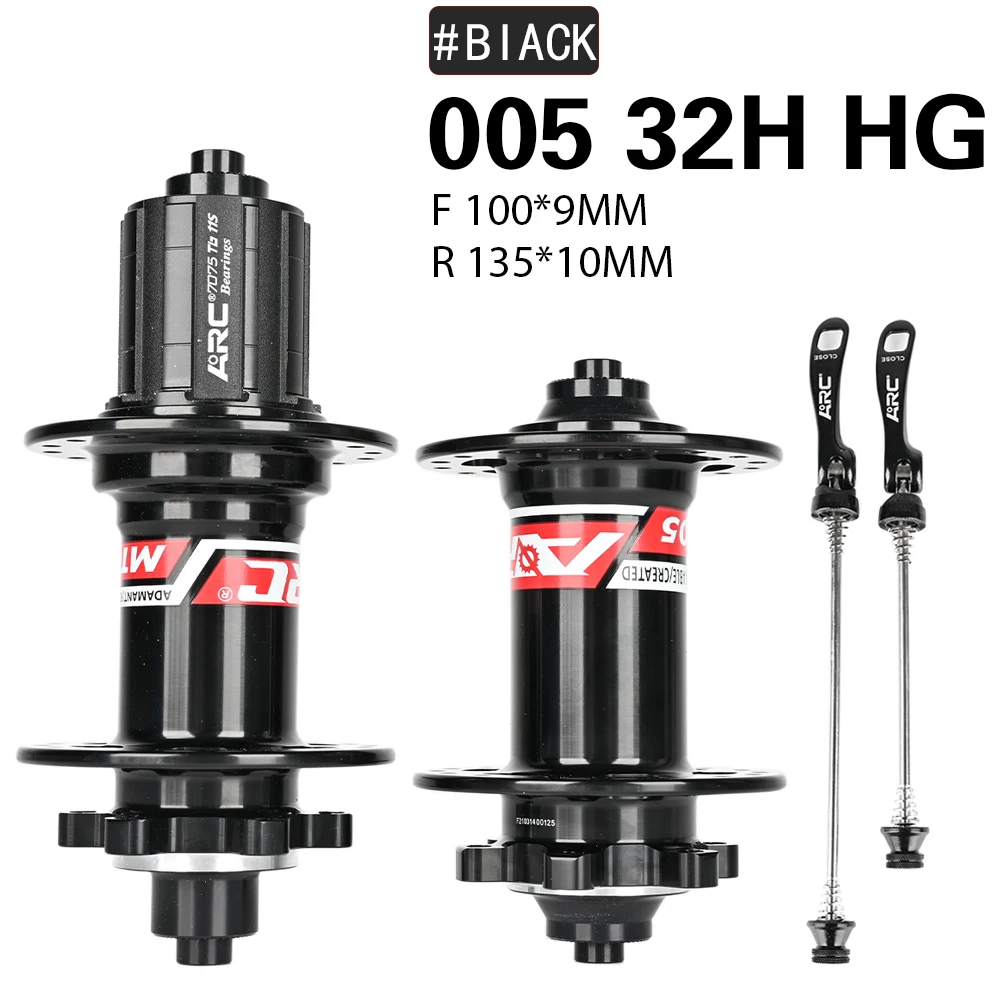

Bicycle Hubs ARC 005 MTB Mountain Bike Disc Brake Cube Bearing 32 Holes 8 9 10 11 Speed 135*10MM 142*12MM QR Thru Front Rear