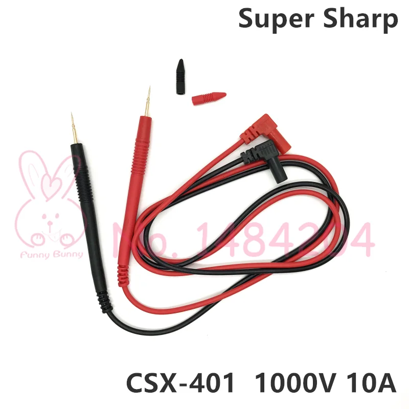 1 пара ультратонких тестовых проводов 1000 в 10 А для мультиметр тестового кабеля