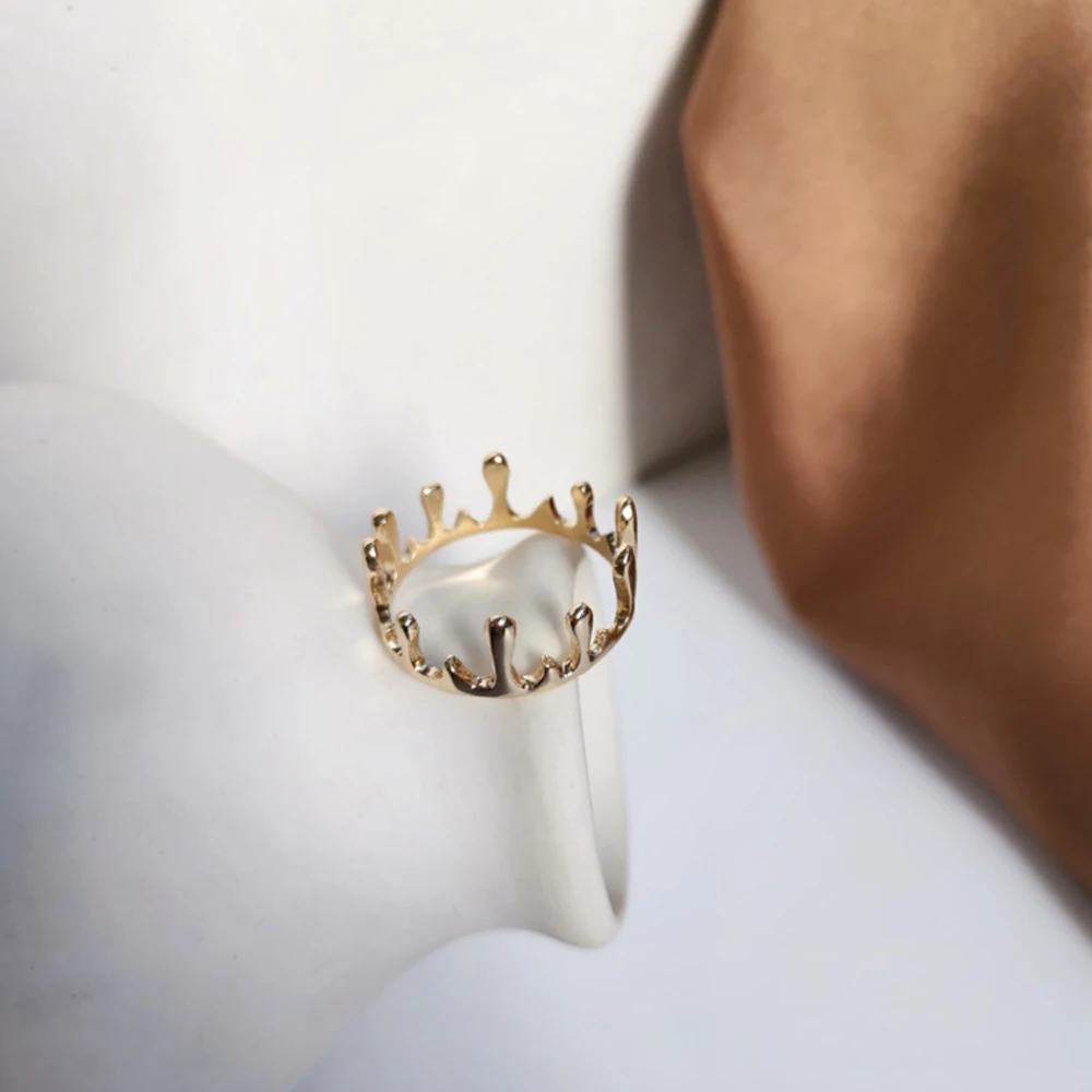 

Han Edition Irregular Crown Finger Ring Sell like hot cakes Creative Ring Fashion Punk Women Jewelry for Party Gift Rings