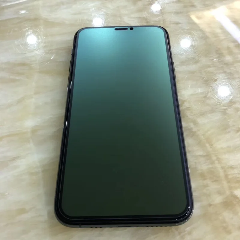 Полночно Зеленое матовое закаленное стекло для iPhone 11 12 Pro Max Mini антибликовое