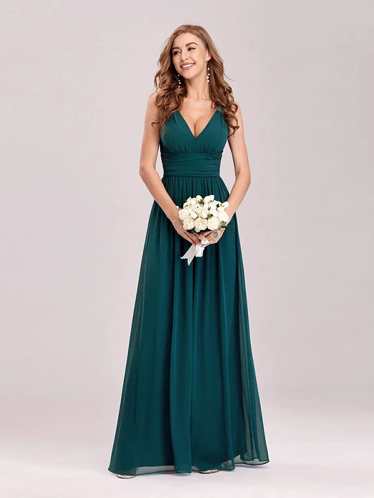 

Ever Pretty Prom Dresses LongDouble V-Neck Elegant Maxi Long Wholesale Evening DressesGown For Women Robes de bal