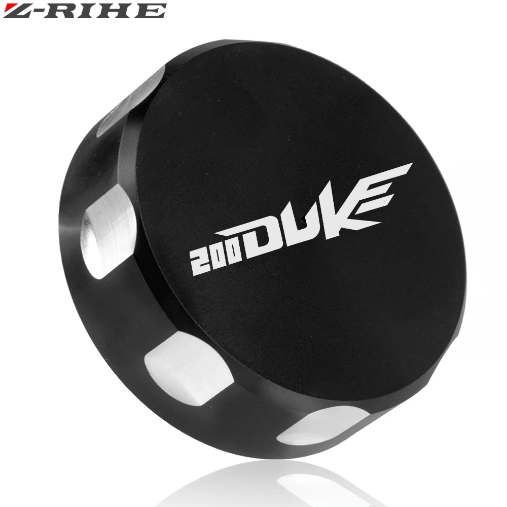 black DUKE200 LOGO Для KTM DUKE 390 Задняя Тормозная жидкость Крышка Резервуара Кепки для KTM duke 390 125/200 250 2013 с логотипом - Цвет: black DUKE200 LOGO