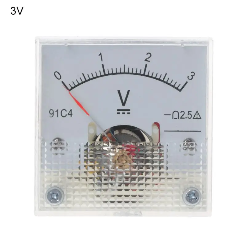 

Вольтметр постоянного тока 91C4, аналоговый панельный измеритель напряжения, механическая указка типа 3/5/10/15/20/30/50/100/150/250 В