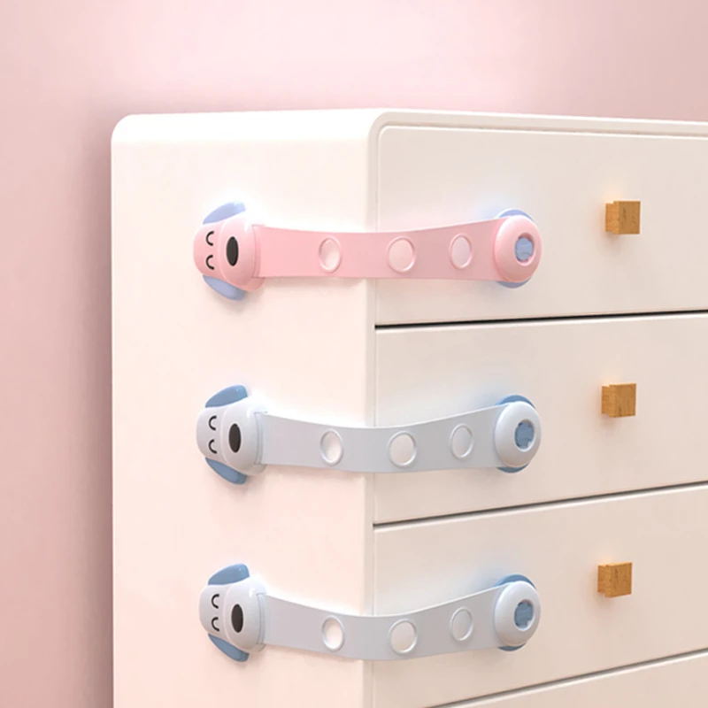 

[Mumsbest] 4PACK Multi-functional Safety Locks 4-speed Adjustable Child Safety Locks Baby Extension Anti-pinch Cabinet Door Lock
