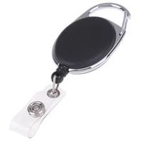 1pc retractable reel recoil id badge lanyard name tag key card holder belt clip