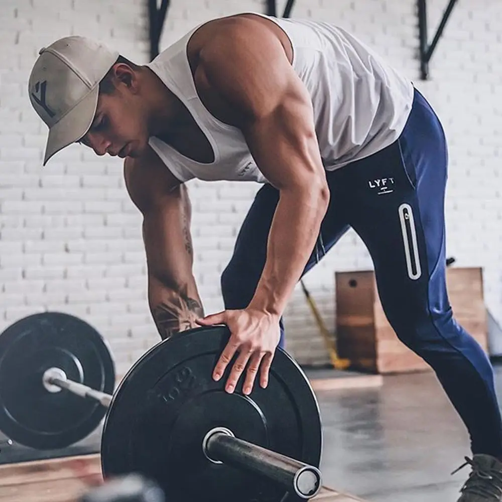 Повседневные штаны для мужчин спортивные бега бодибилдинга мужские фитнеса