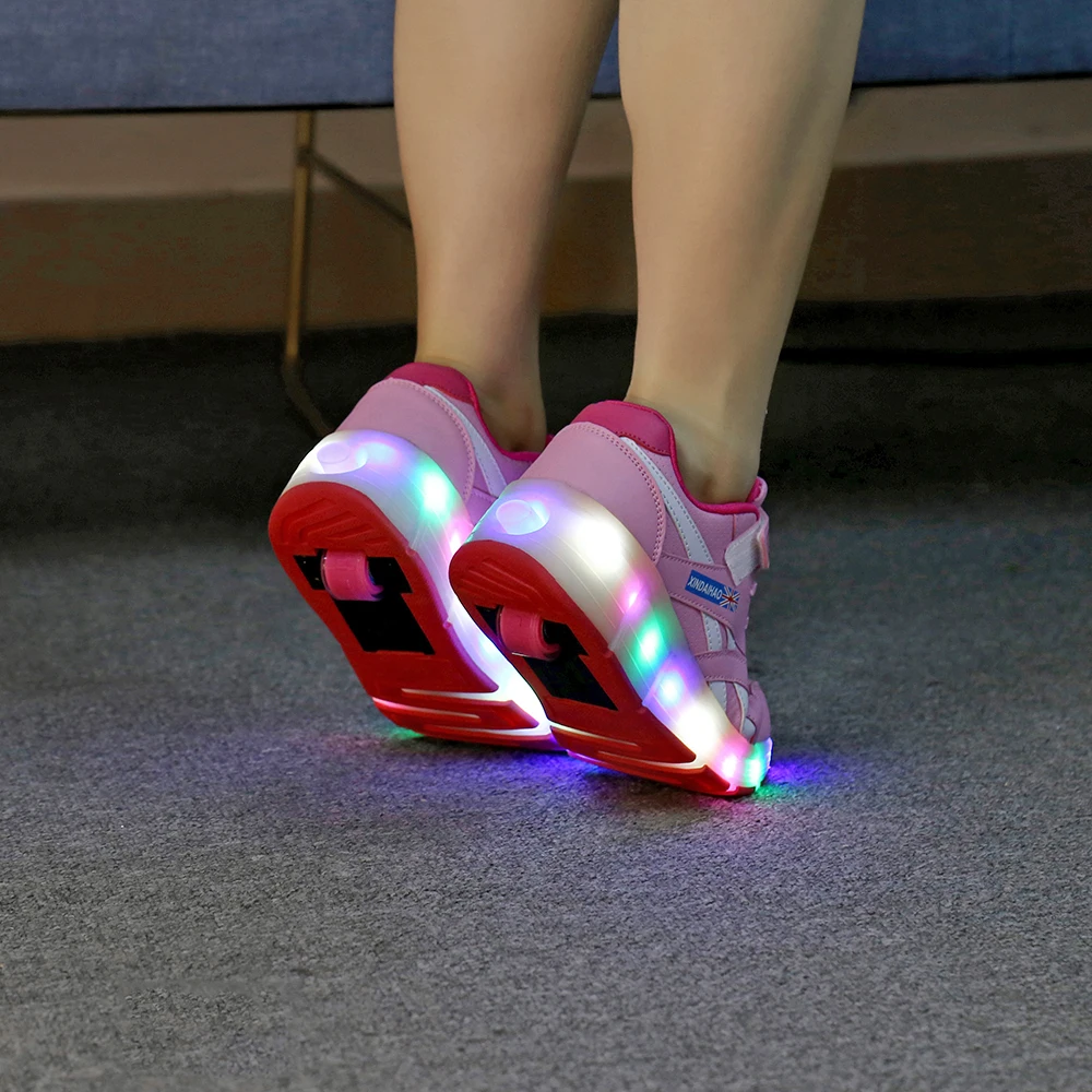 Heelies usb зарядка светодиодный светильник кроссовки с одним колесом мальчик девочка роликовые коньки повседневная обувь с роликом