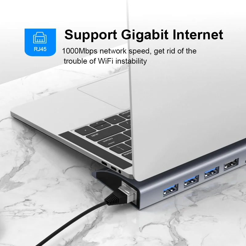 Basix USB C концентратор Док Станция Адаптер Тип к 3 0 HDMI совместимый RJ45 VGA PD для MacBook Pro