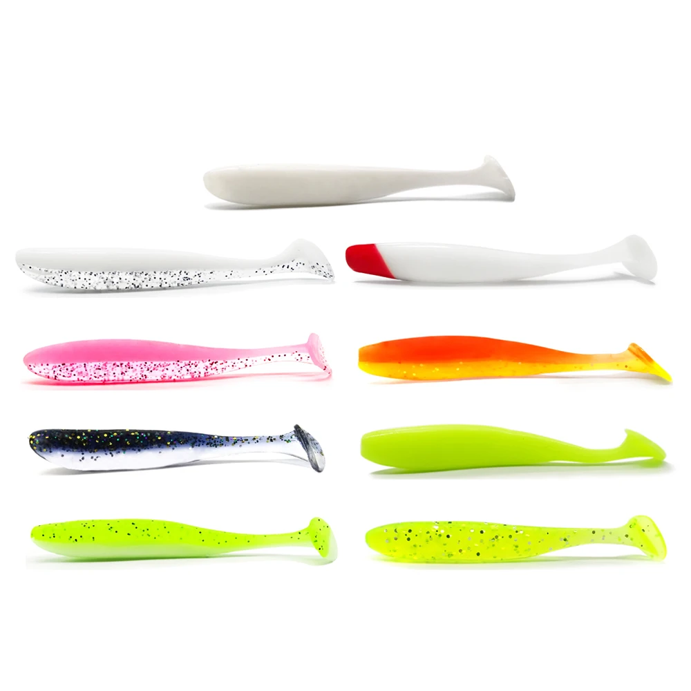 

20pcs Soft Bait Silicone Lure Worm Fishing Lures Wobbler 5.5-7.0cm Attractive Artificial rubber Swivel Bass Fishing
