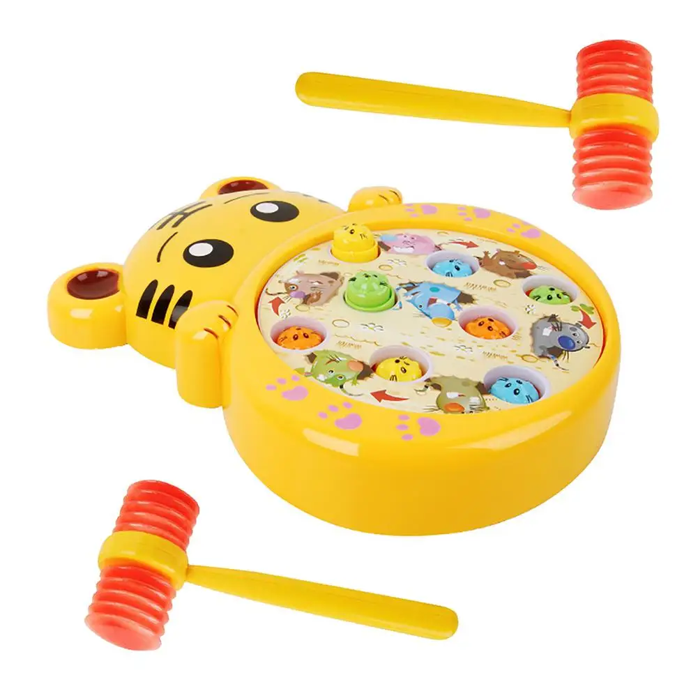 

Whack Game Toy With Mole Electric Rotating Cartoon Hammering Toys With Music And Light For Concentration Visual Training & Stren
