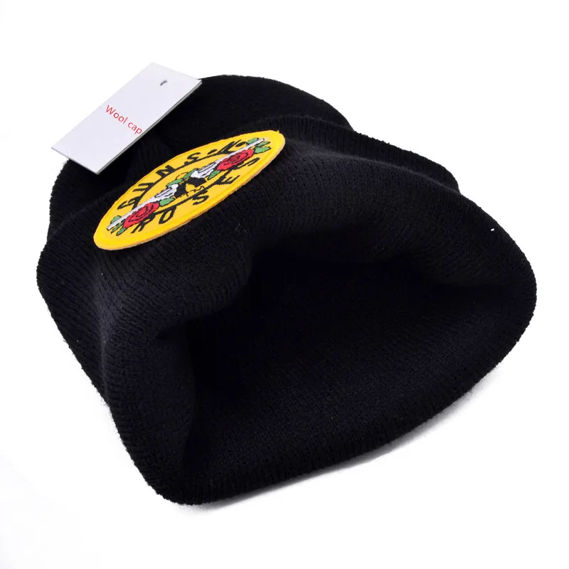 Шерстяные шапки с логотипом Guns N Roses 6 цветов вязаные мужские зимние головные