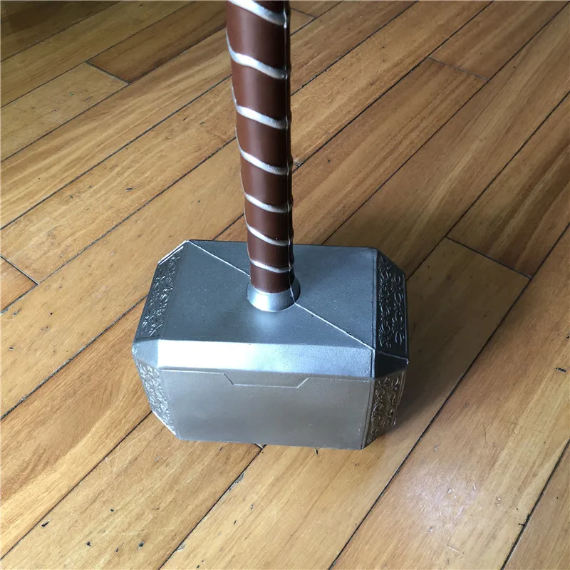 

hot 44cm Thor's Hammer Cosplay 1:1 Thor Thunder Hammer Figure Weapons Model Kids Gift Movie Role Playing Safety PU Material Toy