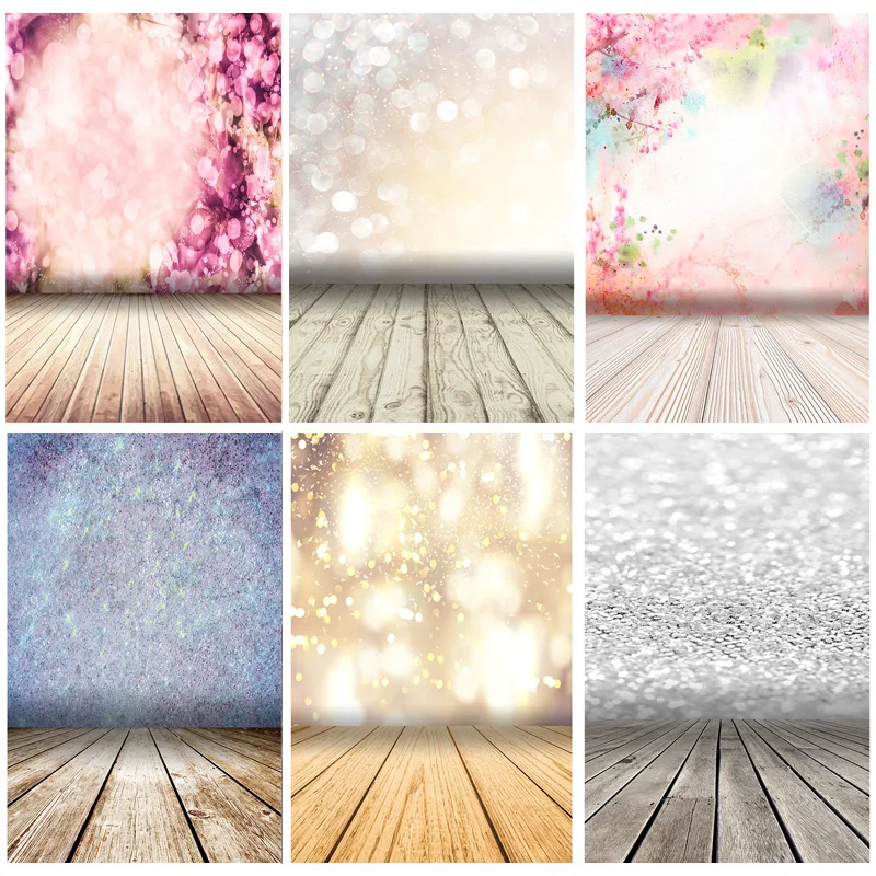 

Light Spot Bokeh Glitter Wooden Floor Portrait Photography Backdrops Props Photo Studio Backgrounds 21222 LX-03