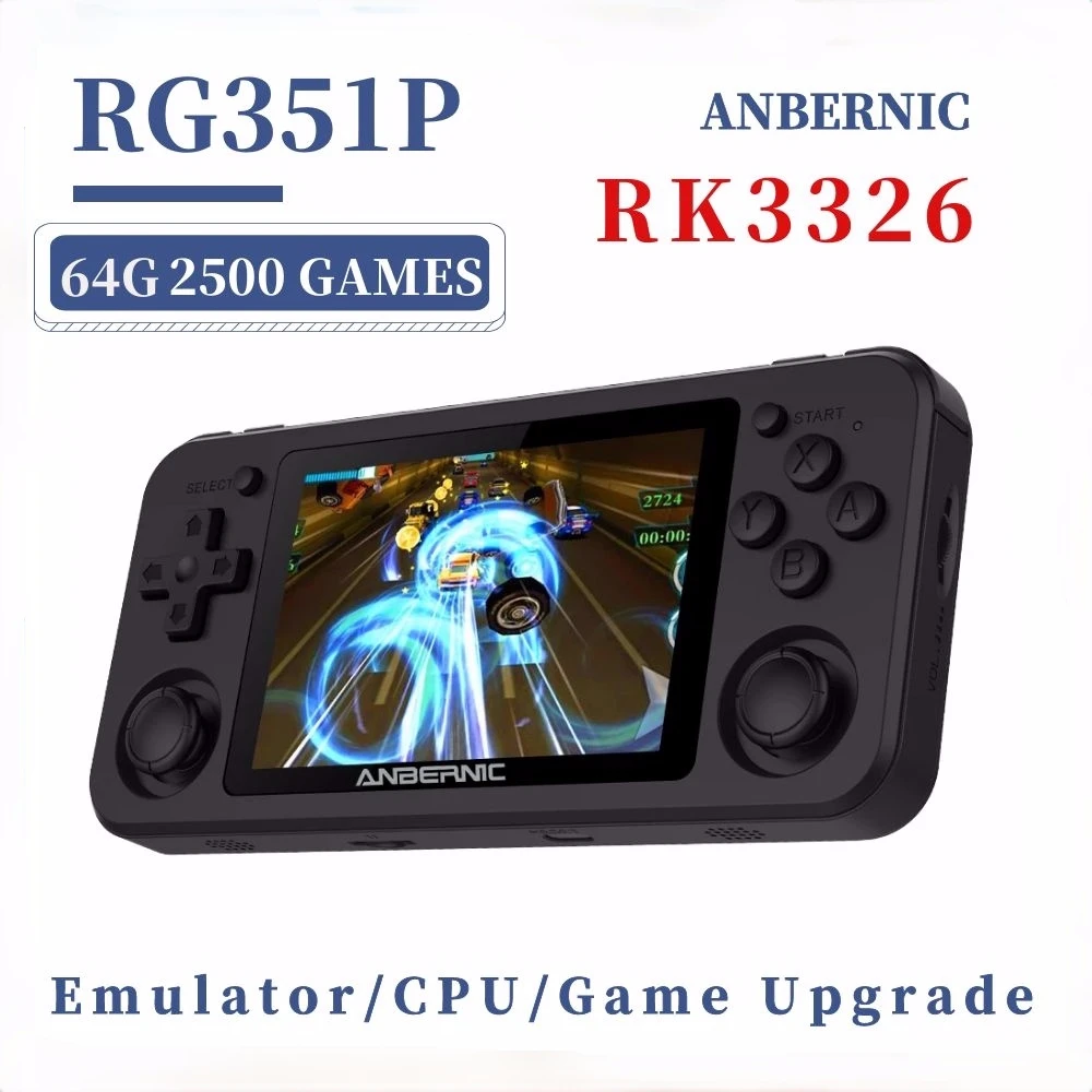

Ручной игровой плеер ANBERNIC RG350P RG351P 64 Гб Emuelec система PS1 64Bit Game IPS RG351 карманная портативная игровая консоль в стиле ретро