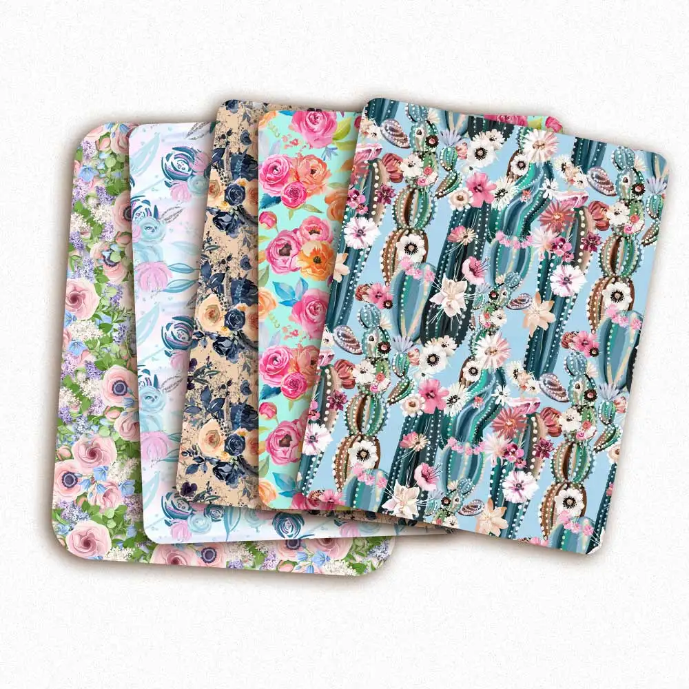 

Polyester Cotton Sheet Hand-painted Flowers Printed Cloth Fabric Patchwork Home Textile DIY Masks Bags Craft 45*145cm/pc
