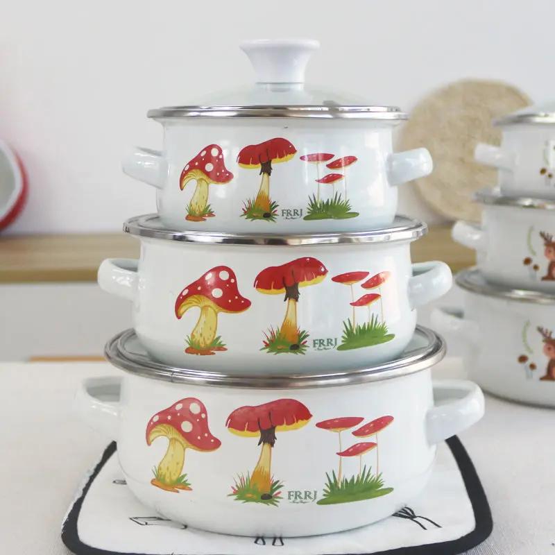 저렴한 주방 냄비, 에나멜 냄비, 신선한 그릇, 인스턴트 국수 그릇, 우유 냄비, 아기 밥 그릇, 보완 음식 그릇, 냄비