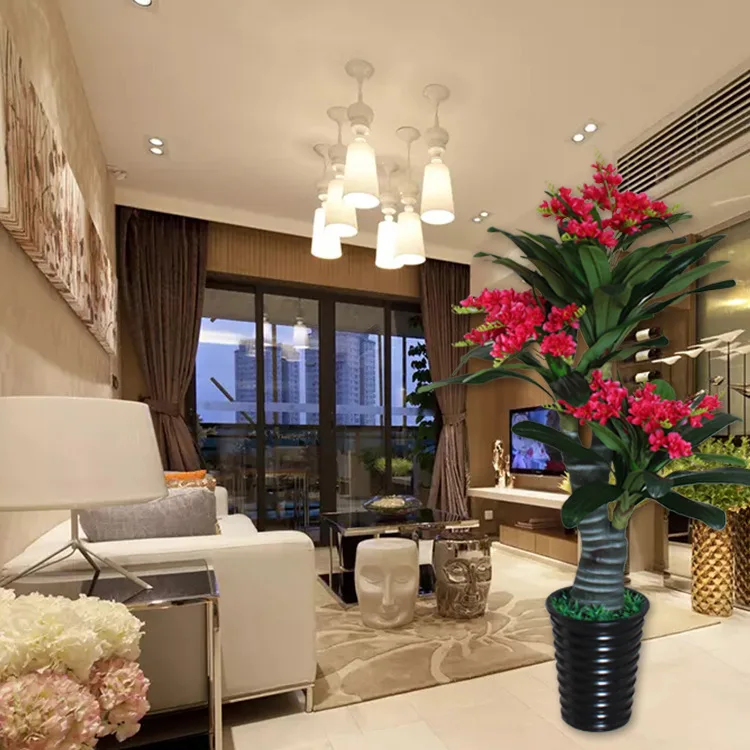 Искусственные цветы 150 см Снежная Орхидея cymbidium искусственные растения для дома