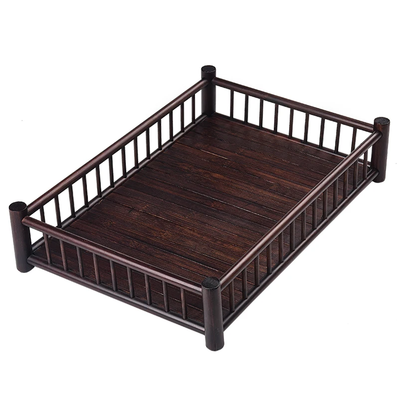

Bamboo wooden household storage rack Japanese style hotel retro tray creative rectangular simple dry soak tray pot LB92410