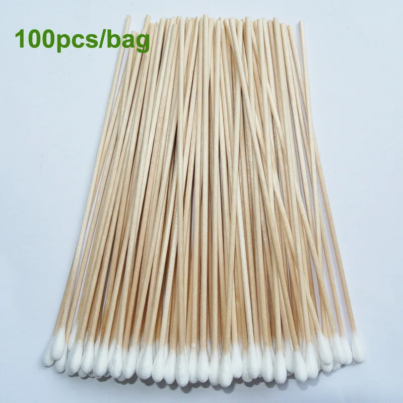 Зеленый мир 100 шт./лот 6 дюймов оружейная Чистящая ватные тампоны большой